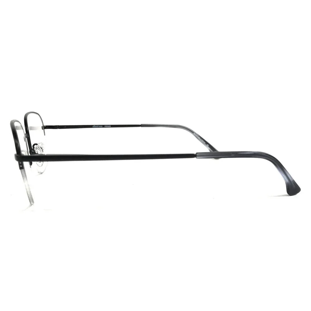 Elliott Ives Eyeglasses Frame FRINGE BK Black Square Half Rim Titanium 55-19-150